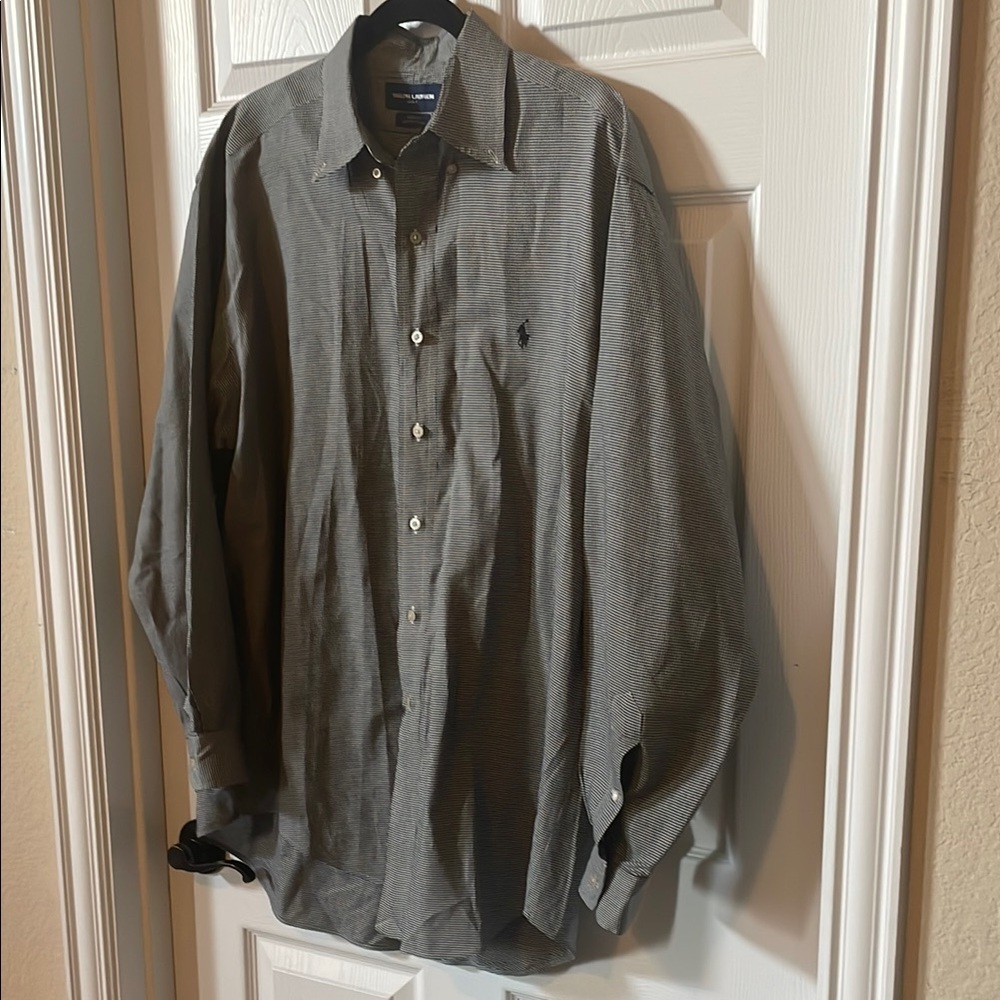 Ralph Lauren houndstooth shirt, size large, 100% cotton